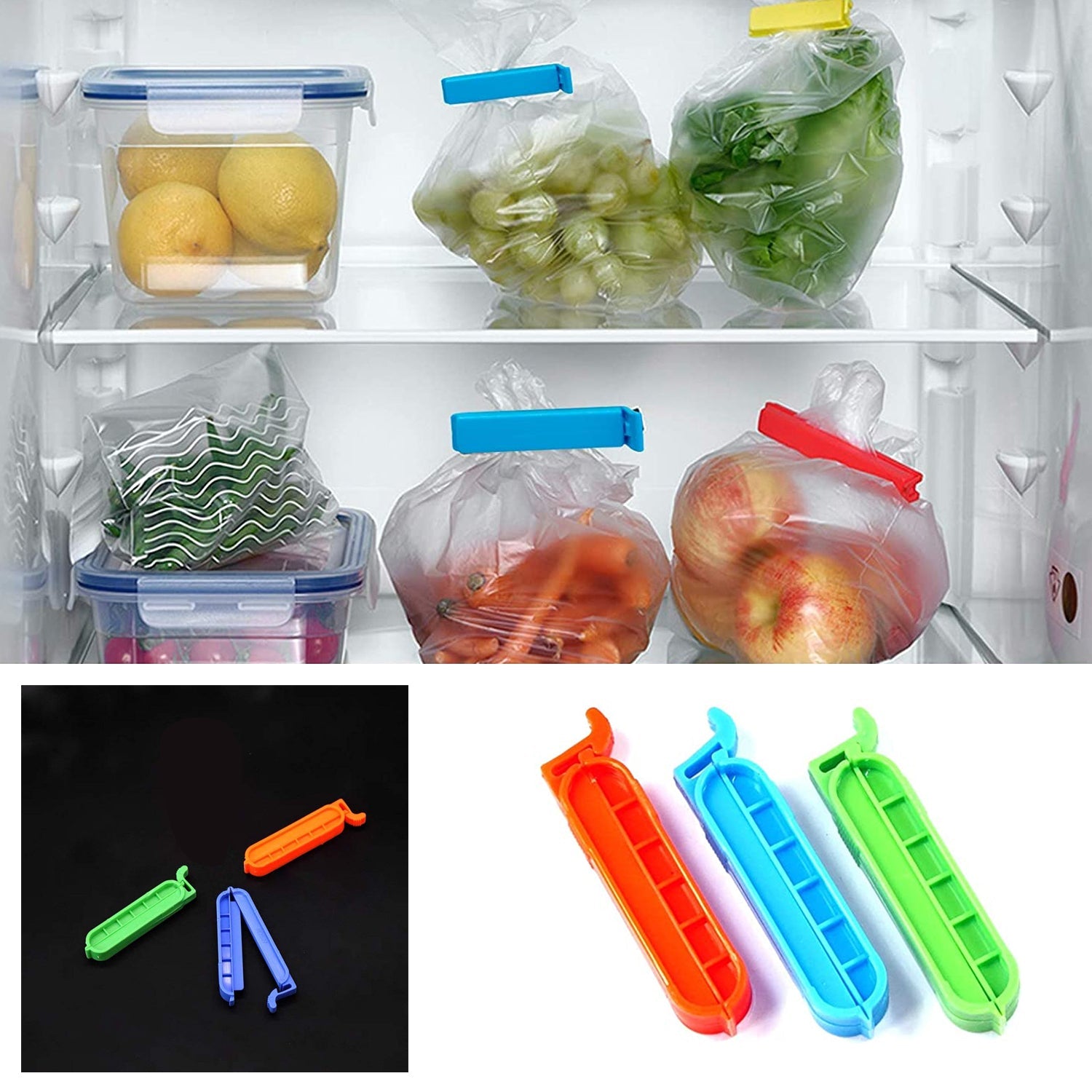 4068 Sealing clips, clips for food bags, freezer bag clips, plastic for packaging sweets and snacks in the kitchen DeoDap 4068 Sealing clips, clips for food bags, freezer bag clips, plastic for packaging sweets and snacks in the kitchen DeoDap